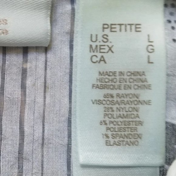 Vintage Hawaiian Shirt Womens Blouse LG Black & White Tunic J.H. Collectibles - Picture 10 of 10